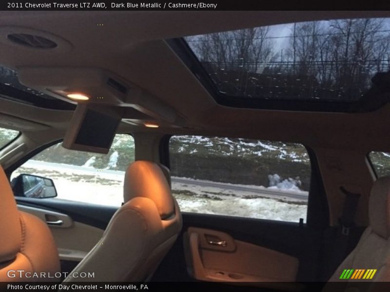 Dark Blue Metallic / Cashmere/Ebony 2011 Chevrolet Traverse LTZ AWD
