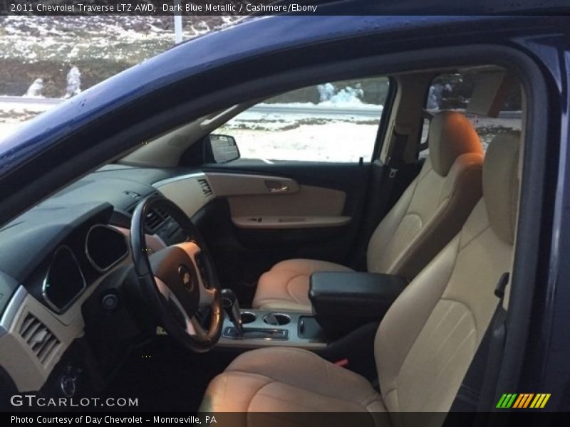 Dark Blue Metallic / Cashmere/Ebony 2011 Chevrolet Traverse LTZ AWD