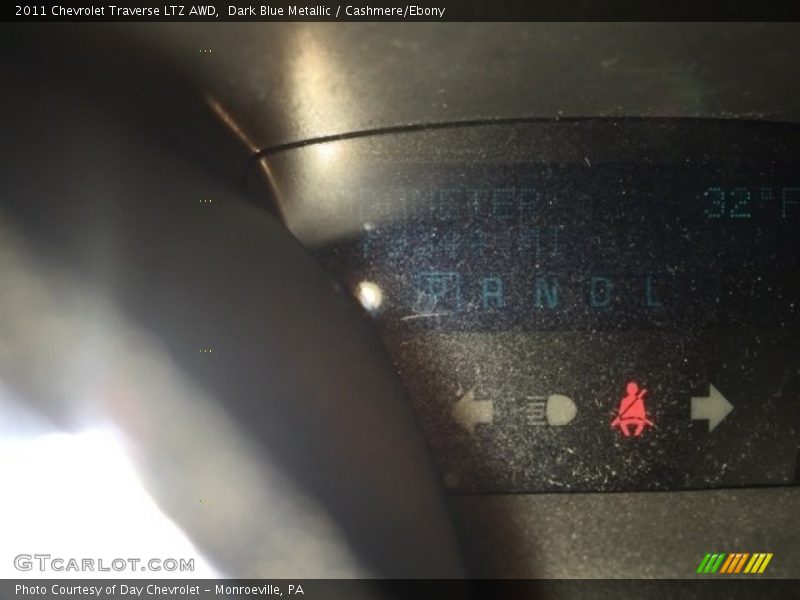 Dark Blue Metallic / Cashmere/Ebony 2011 Chevrolet Traverse LTZ AWD