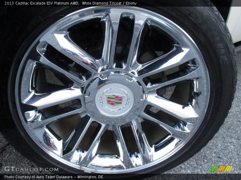 White Diamond Tricoat / Ebony 2013 Cadillac Escalade ESV Platinum AWD