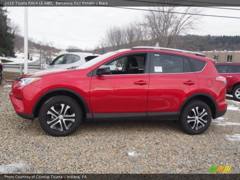 Barcelona Red Metallic / Black 2016 Toyota RAV4 LE AWD