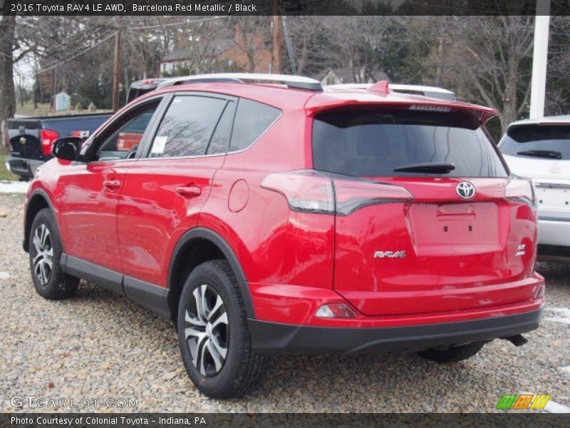 Barcelona Red Metallic / Black 2016 Toyota RAV4 LE AWD