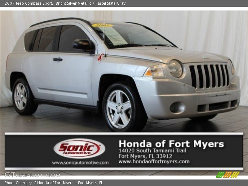 Bright Silver Metallic / Pastel Slate Gray 2007 Jeep Compass Sport