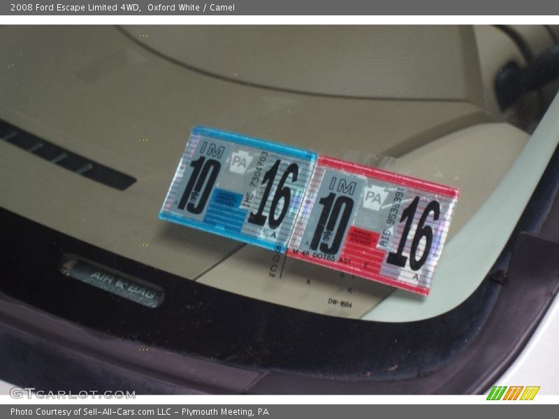 Oxford White / Camel 2008 Ford Escape Limited 4WD