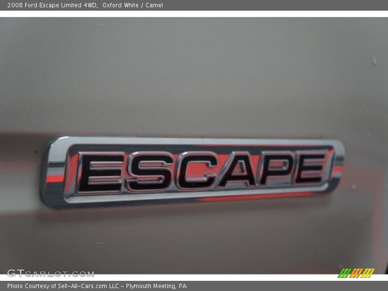 Oxford White / Camel 2008 Ford Escape Limited 4WD