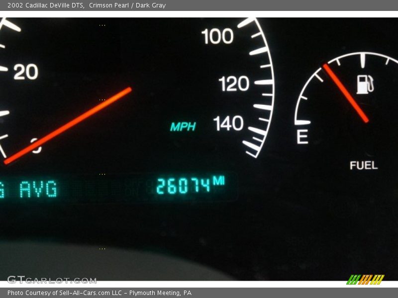 Crimson Pearl / Dark Gray 2002 Cadillac DeVille DTS