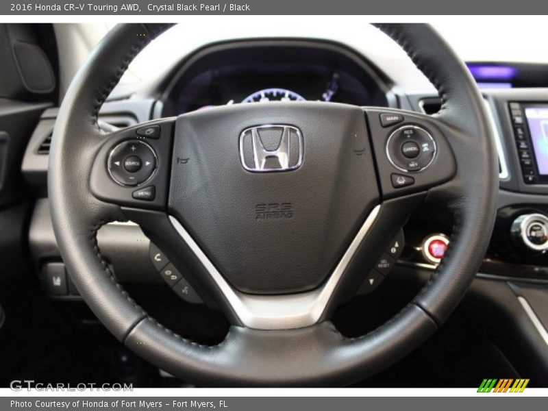 Crystal Black Pearl / Black 2016 Honda CR-V Touring AWD