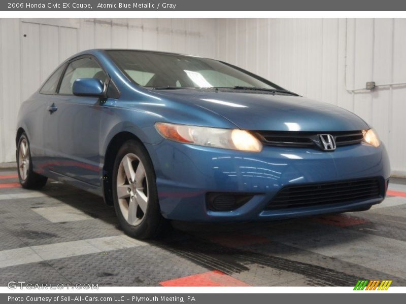 Atomic Blue Metallic / Gray 2006 Honda Civic EX Coupe