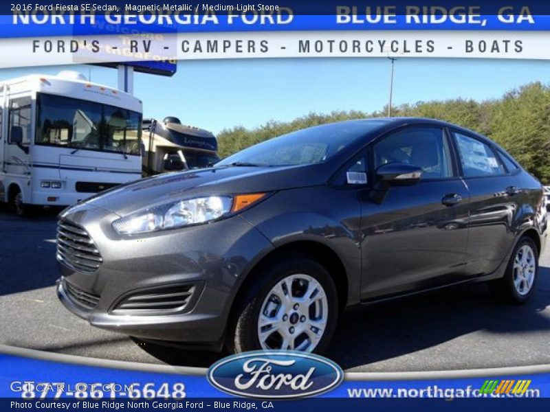 Magnetic Metallic / Medium Light Stone 2016 Ford Fiesta SE Sedan