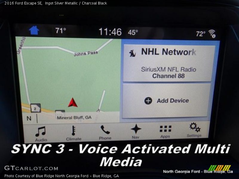 Ingot Silver Metallic / Charcoal Black 2016 Ford Escape SE