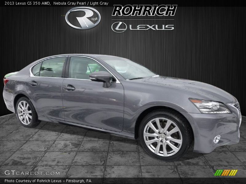 Nebula Gray Pearl / Light Gray 2013 Lexus GS 350 AWD