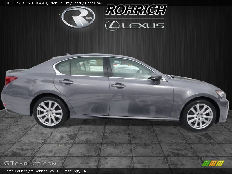 Nebula Gray Pearl / Light Gray 2013 Lexus GS 350 AWD
