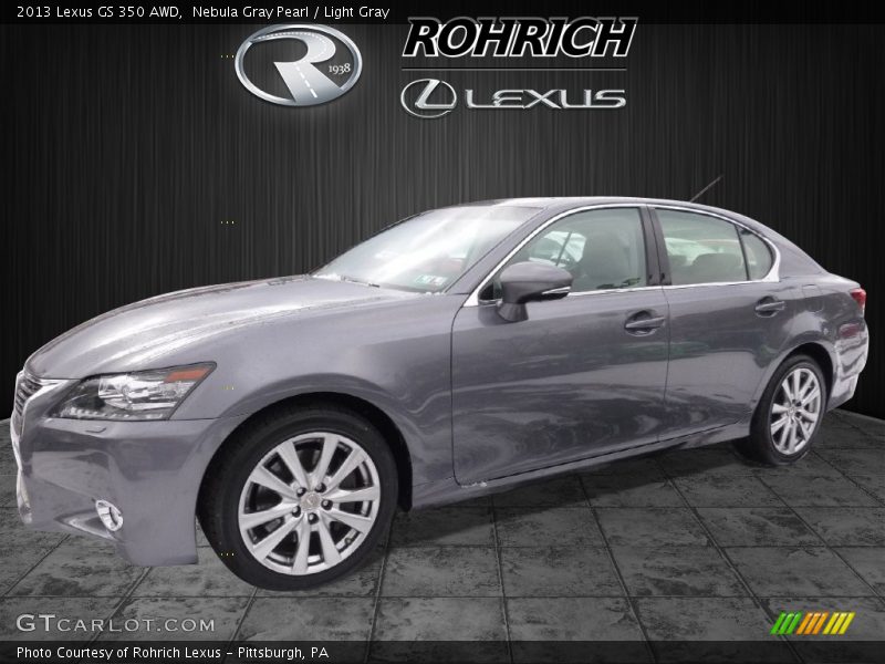 Nebula Gray Pearl / Light Gray 2013 Lexus GS 350 AWD