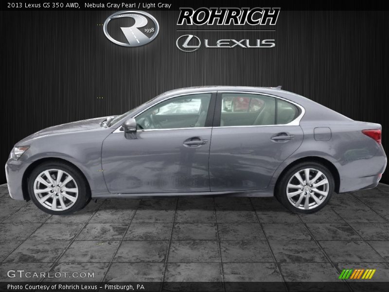 Nebula Gray Pearl / Light Gray 2013 Lexus GS 350 AWD