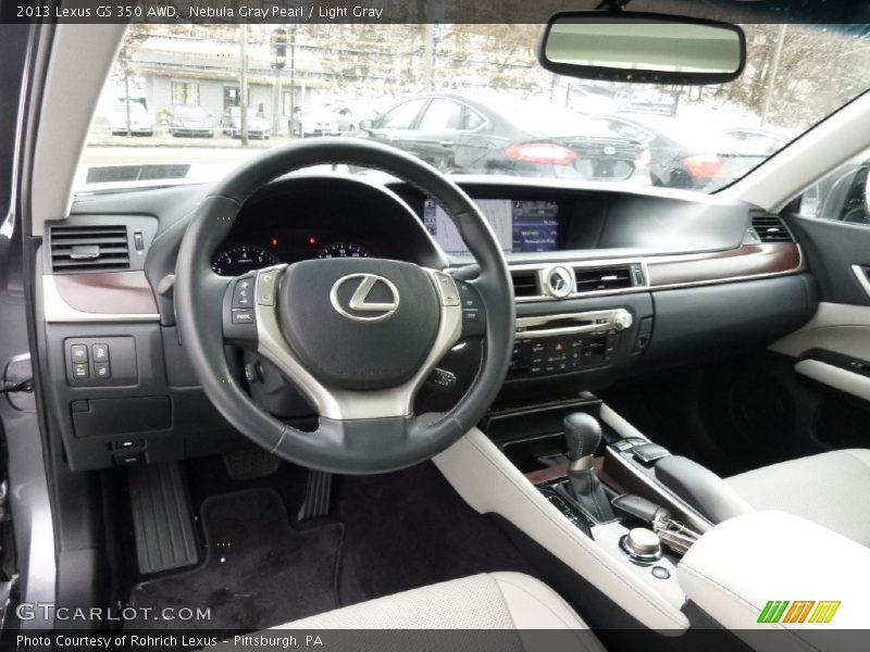 Nebula Gray Pearl / Light Gray 2013 Lexus GS 350 AWD