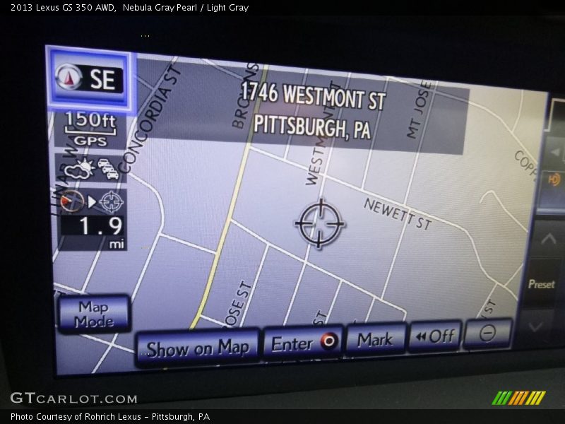Nebula Gray Pearl / Light Gray 2013 Lexus GS 350 AWD