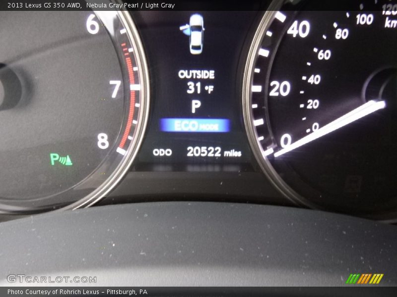 Nebula Gray Pearl / Light Gray 2013 Lexus GS 350 AWD