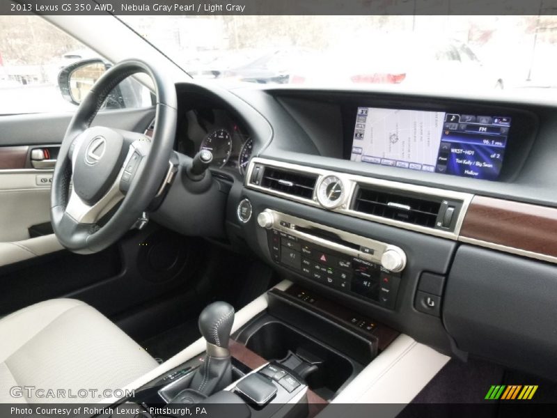 Nebula Gray Pearl / Light Gray 2013 Lexus GS 350 AWD