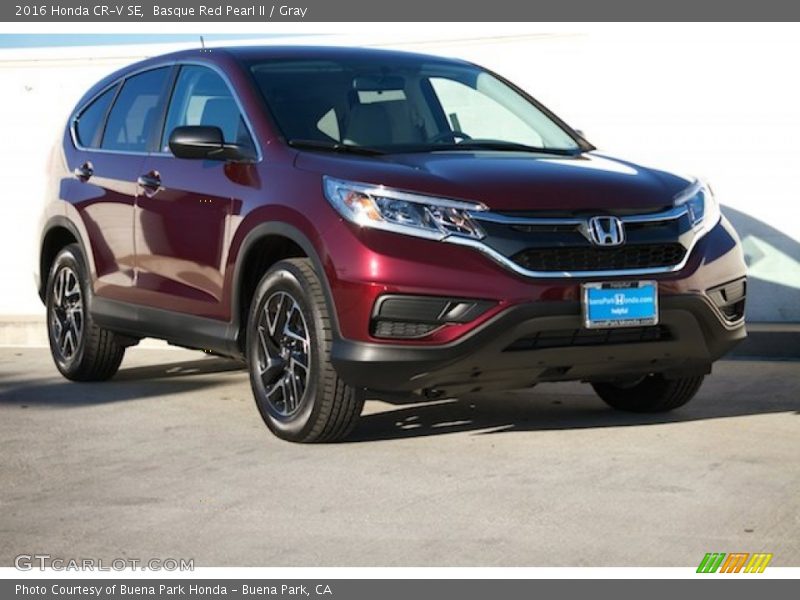 Basque Red Pearl II / Gray 2016 Honda CR-V SE