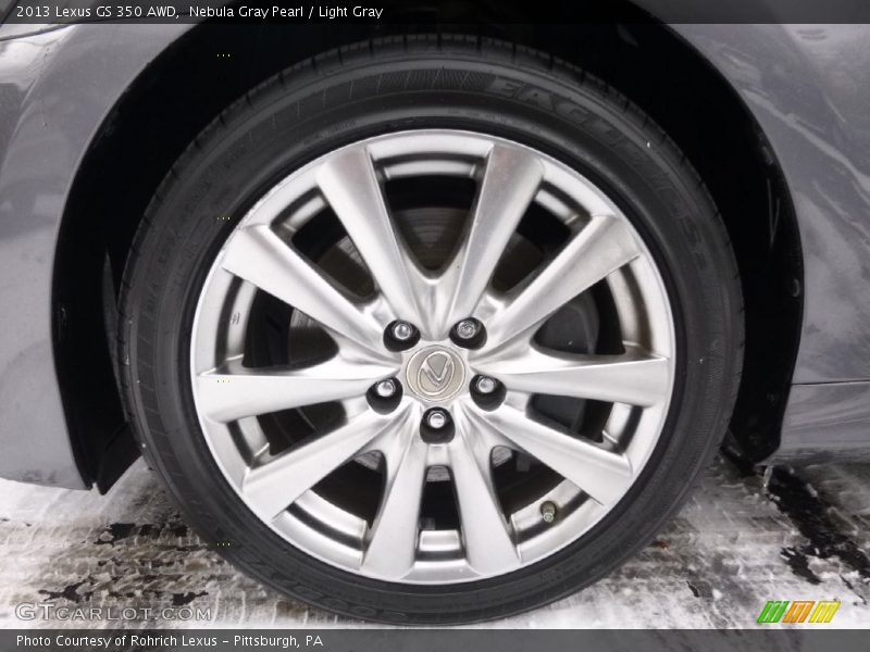 Nebula Gray Pearl / Light Gray 2013 Lexus GS 350 AWD