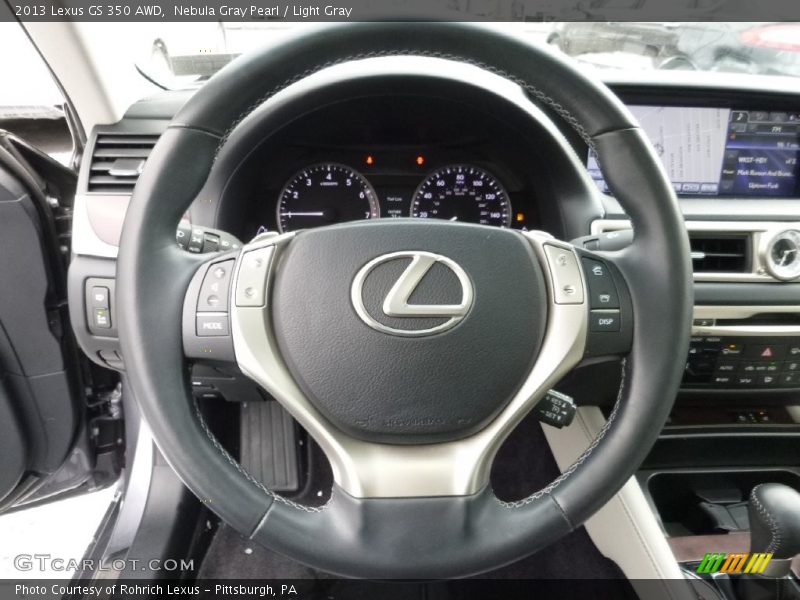 Nebula Gray Pearl / Light Gray 2013 Lexus GS 350 AWD