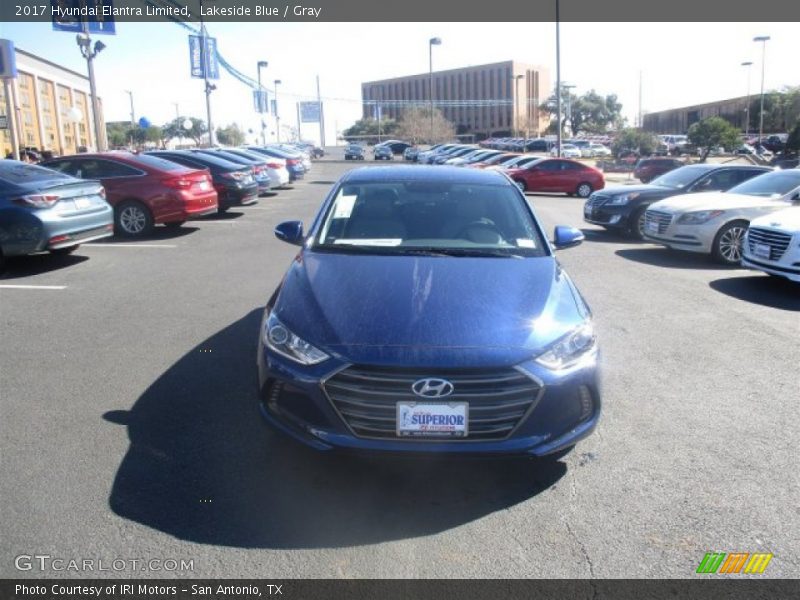 Lakeside Blue / Gray 2017 Hyundai Elantra Limited