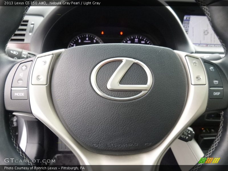 Nebula Gray Pearl / Light Gray 2013 Lexus GS 350 AWD