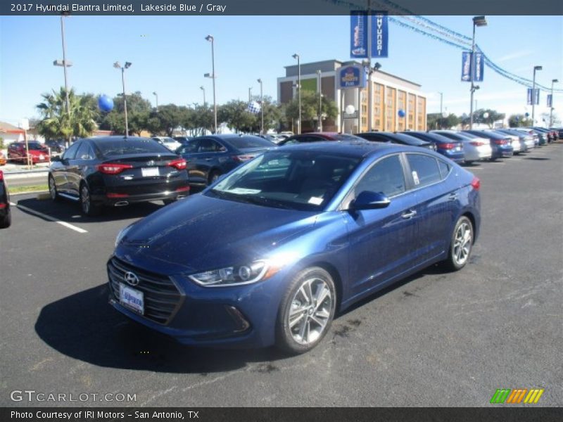Lakeside Blue / Gray 2017 Hyundai Elantra Limited