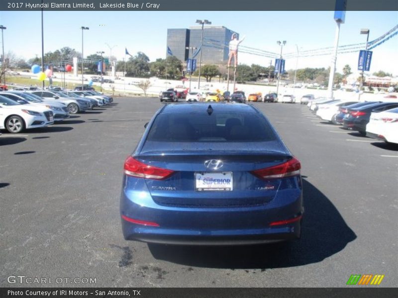 Lakeside Blue / Gray 2017 Hyundai Elantra Limited