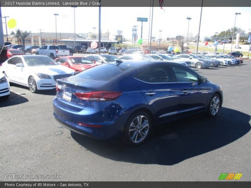 Lakeside Blue / Gray 2017 Hyundai Elantra Limited