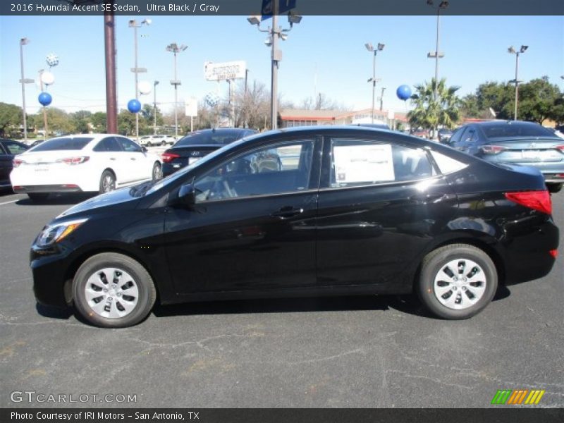 Ultra Black / Gray 2016 Hyundai Accent SE Sedan