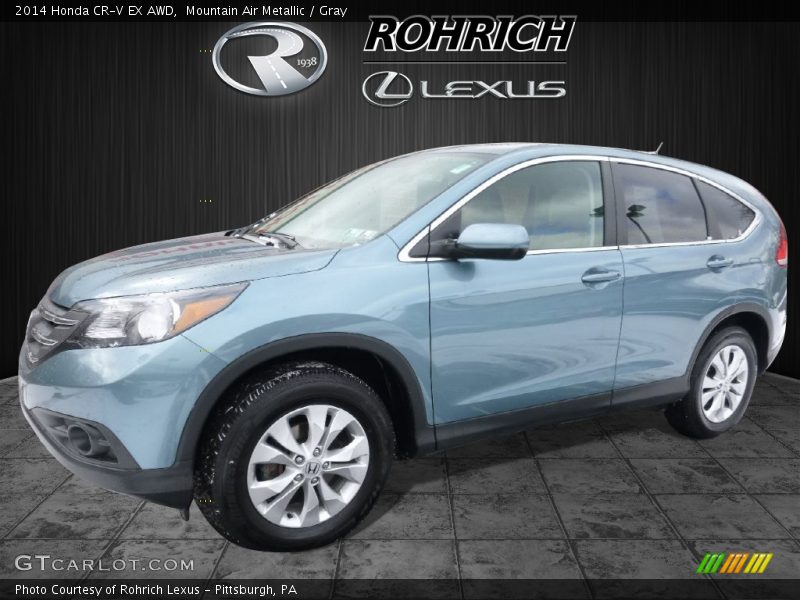 Mountain Air Metallic / Gray 2014 Honda CR-V EX AWD