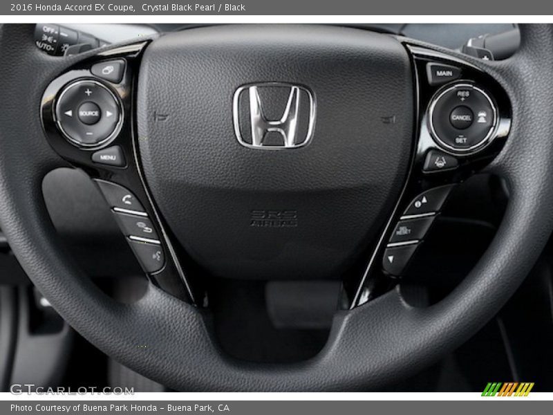 Crystal Black Pearl / Black 2016 Honda Accord EX Coupe