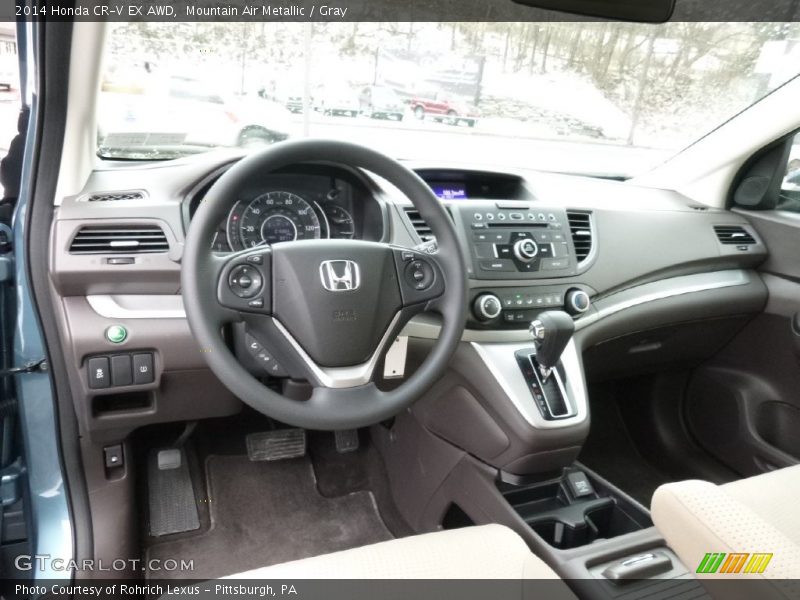 Mountain Air Metallic / Gray 2014 Honda CR-V EX AWD