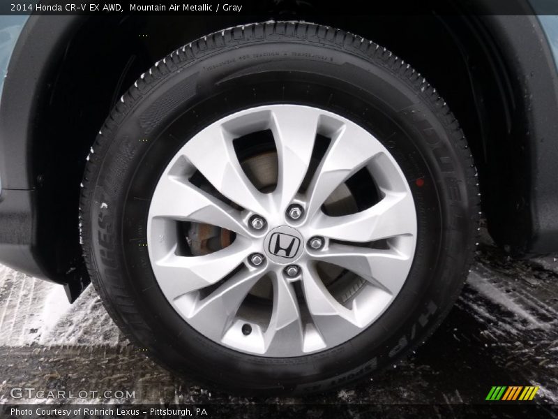 Mountain Air Metallic / Gray 2014 Honda CR-V EX AWD