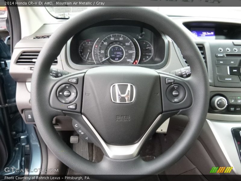 Mountain Air Metallic / Gray 2014 Honda CR-V EX AWD