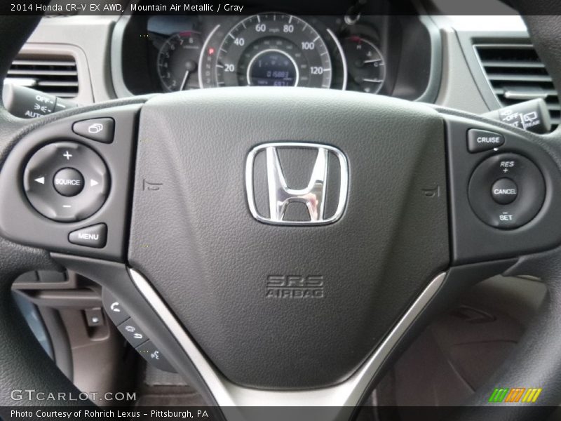 Mountain Air Metallic / Gray 2014 Honda CR-V EX AWD