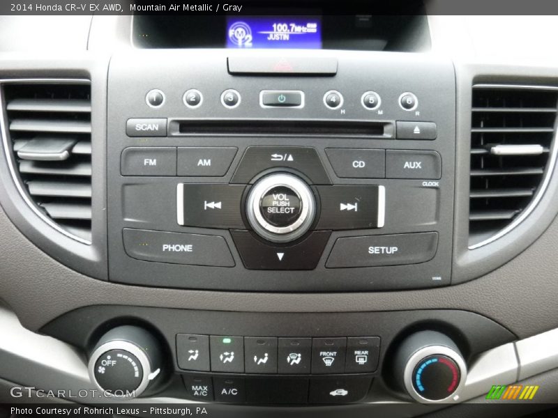 Mountain Air Metallic / Gray 2014 Honda CR-V EX AWD