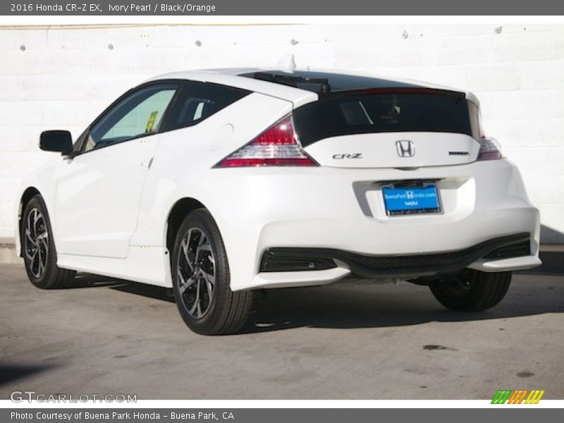 Ivory Pearl / Black/Orange 2016 Honda CR-Z EX