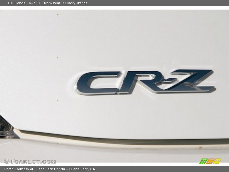 Ivory Pearl / Black/Orange 2016 Honda CR-Z EX