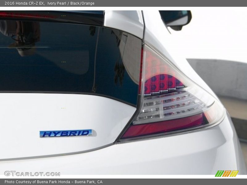 Ivory Pearl / Black/Orange 2016 Honda CR-Z EX