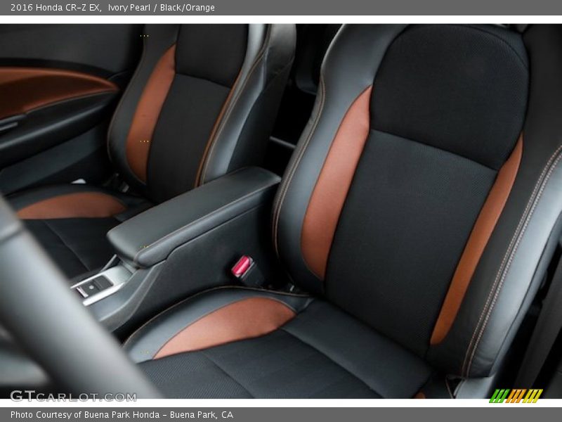 Ivory Pearl / Black/Orange 2016 Honda CR-Z EX