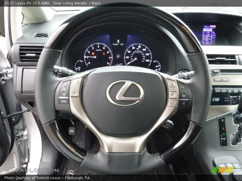 Silver Lining Metallic / Black 2015 Lexus RX 350 AWD