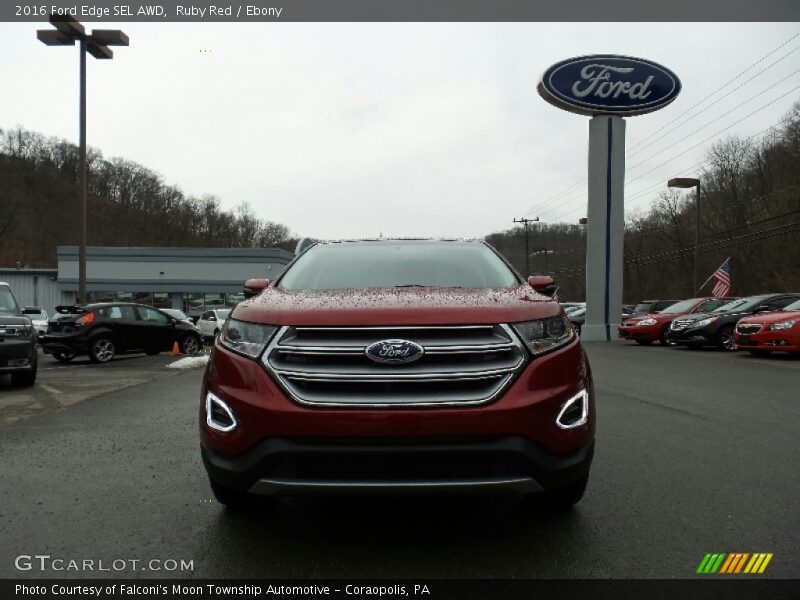 Ruby Red / Ebony 2016 Ford Edge SEL AWD