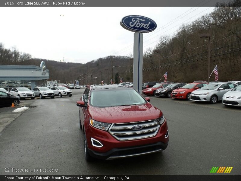 Ruby Red / Ebony 2016 Ford Edge SEL AWD