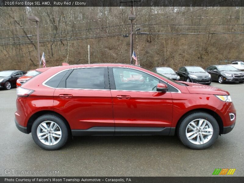 Ruby Red / Ebony 2016 Ford Edge SEL AWD
