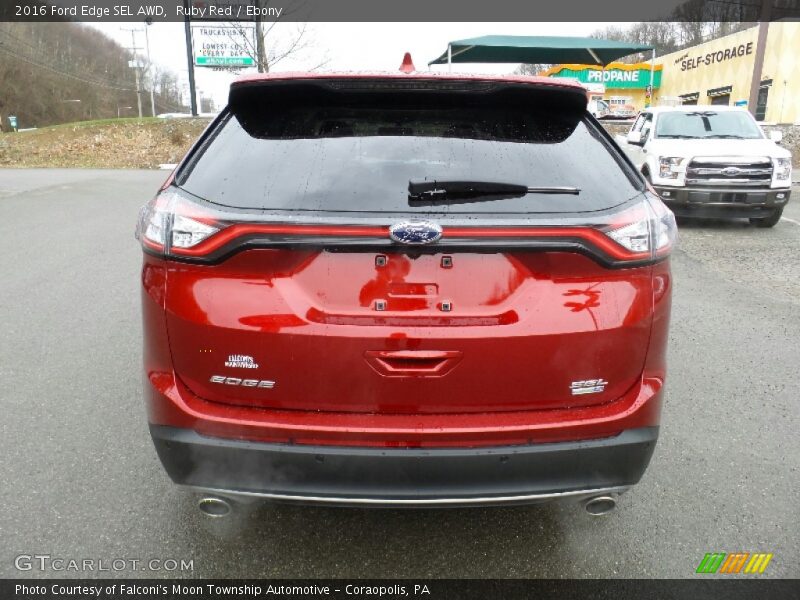 Ruby Red / Ebony 2016 Ford Edge SEL AWD