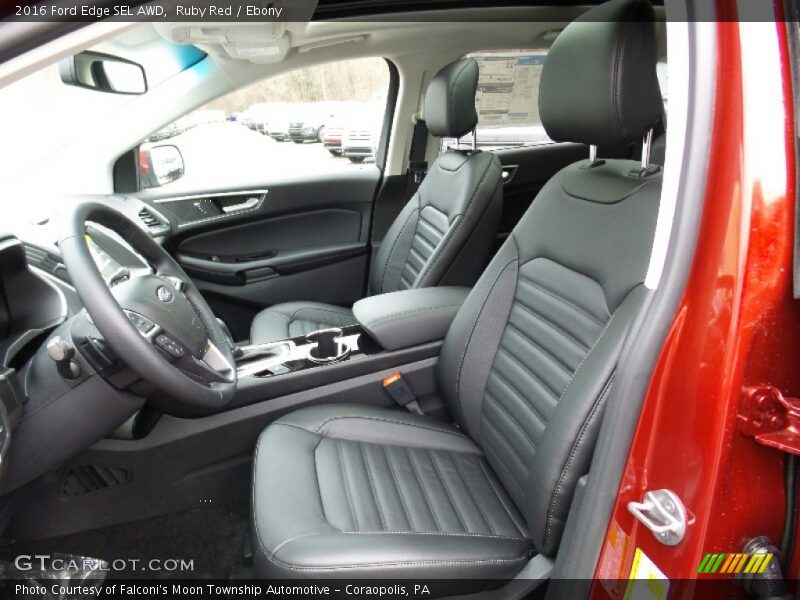 Front Seat of 2016 Edge SEL AWD