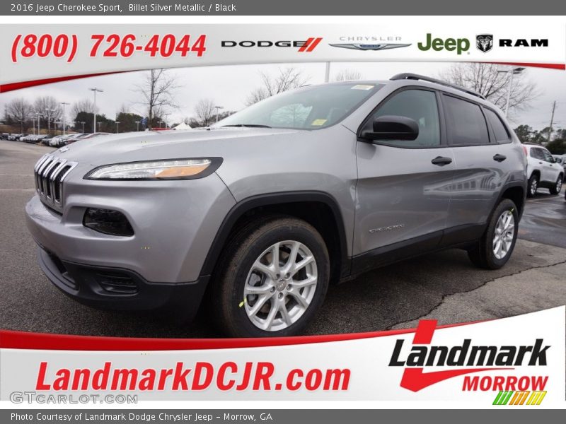 Billet Silver Metallic / Black 2016 Jeep Cherokee Sport