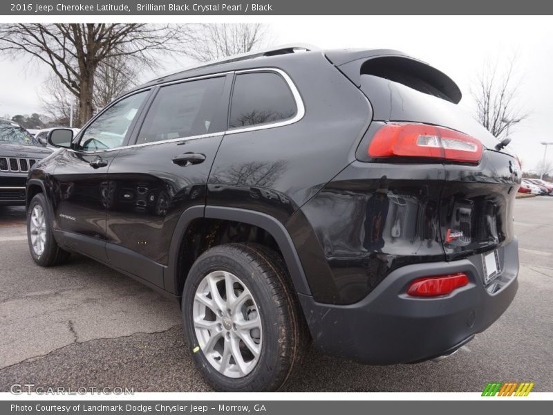 Brilliant Black Crystal Pearl / Black 2016 Jeep Cherokee Latitude